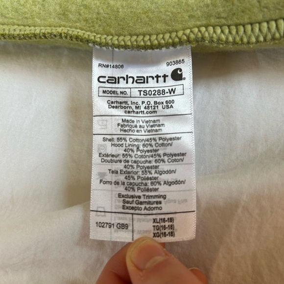 Carhartt Woman’s/Mens Green Hoodie - Picture 8 of 9